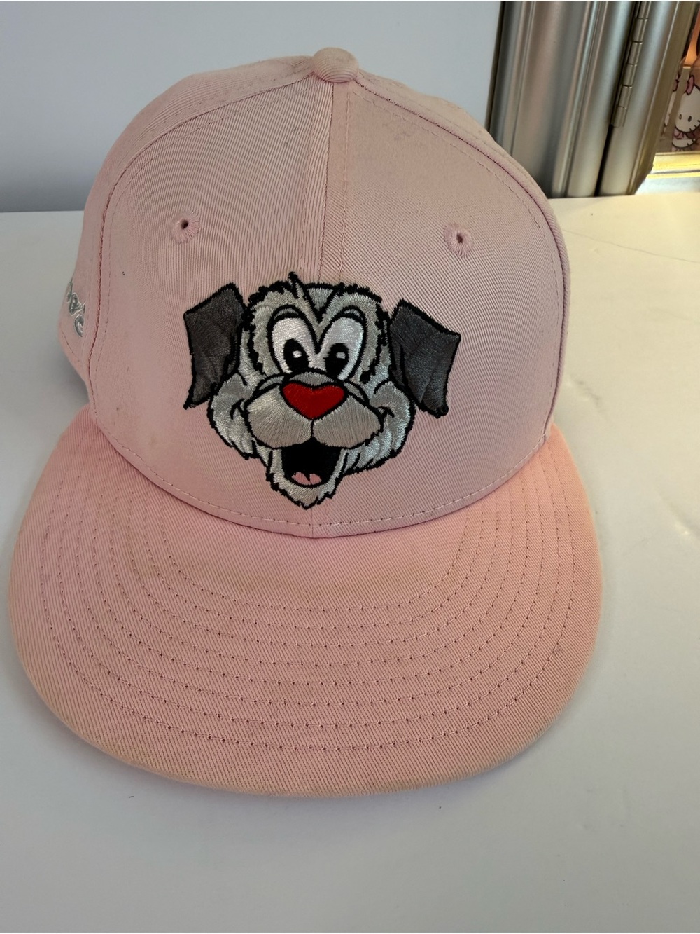 WooSox Woofster New Era 59FIFTY Pink Fitted Hat Size 7